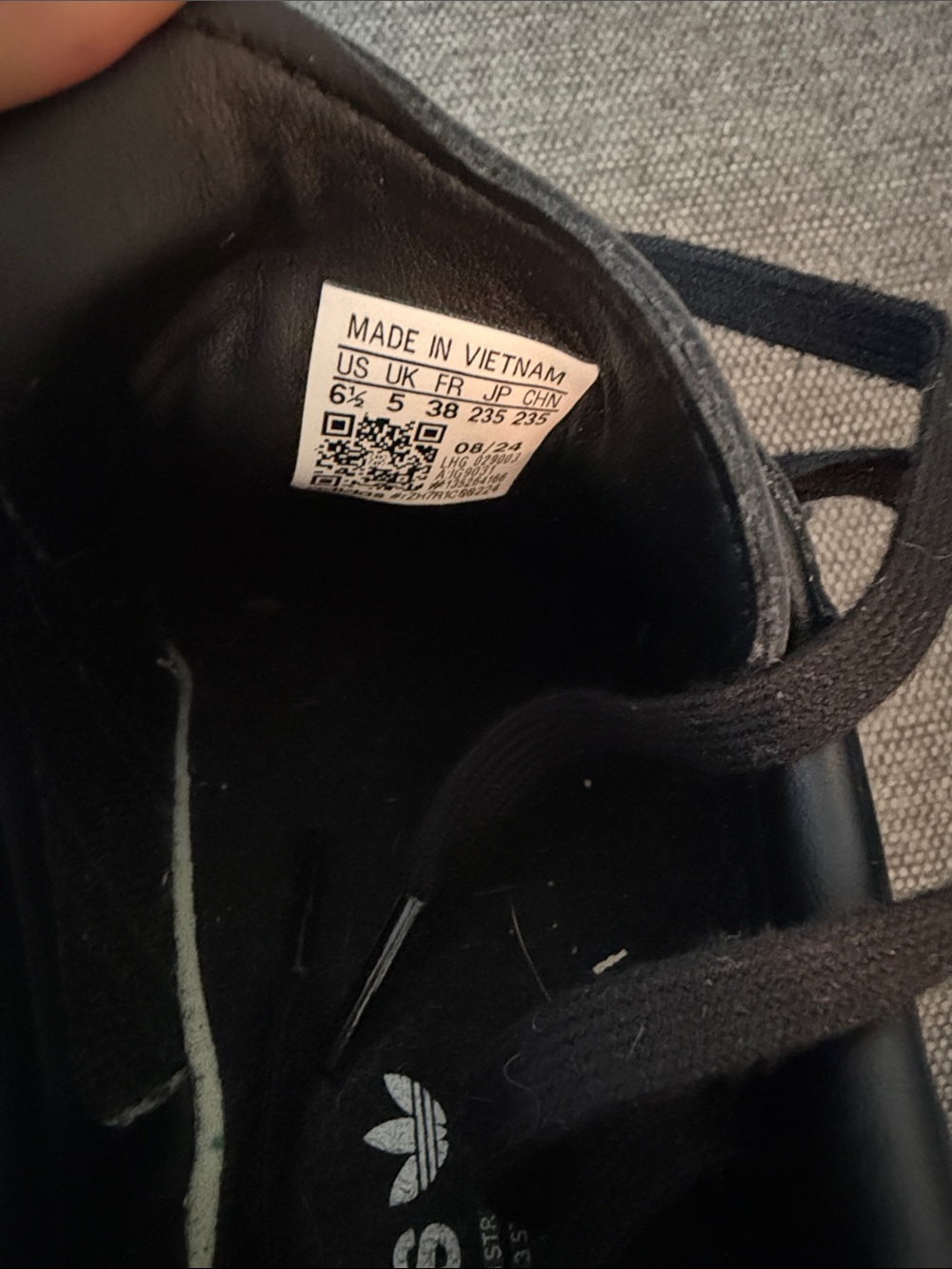 adidas Black and White Samba Classic Sneakers - Picture 3 of 6